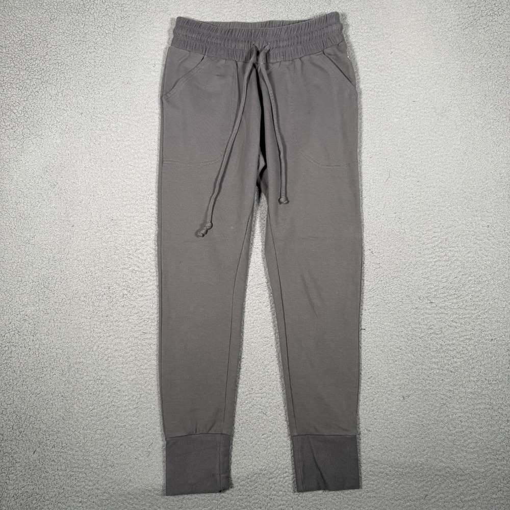 Free People Movement Sweatpants Womens Small Gray Elastic Waist Jogger Logo